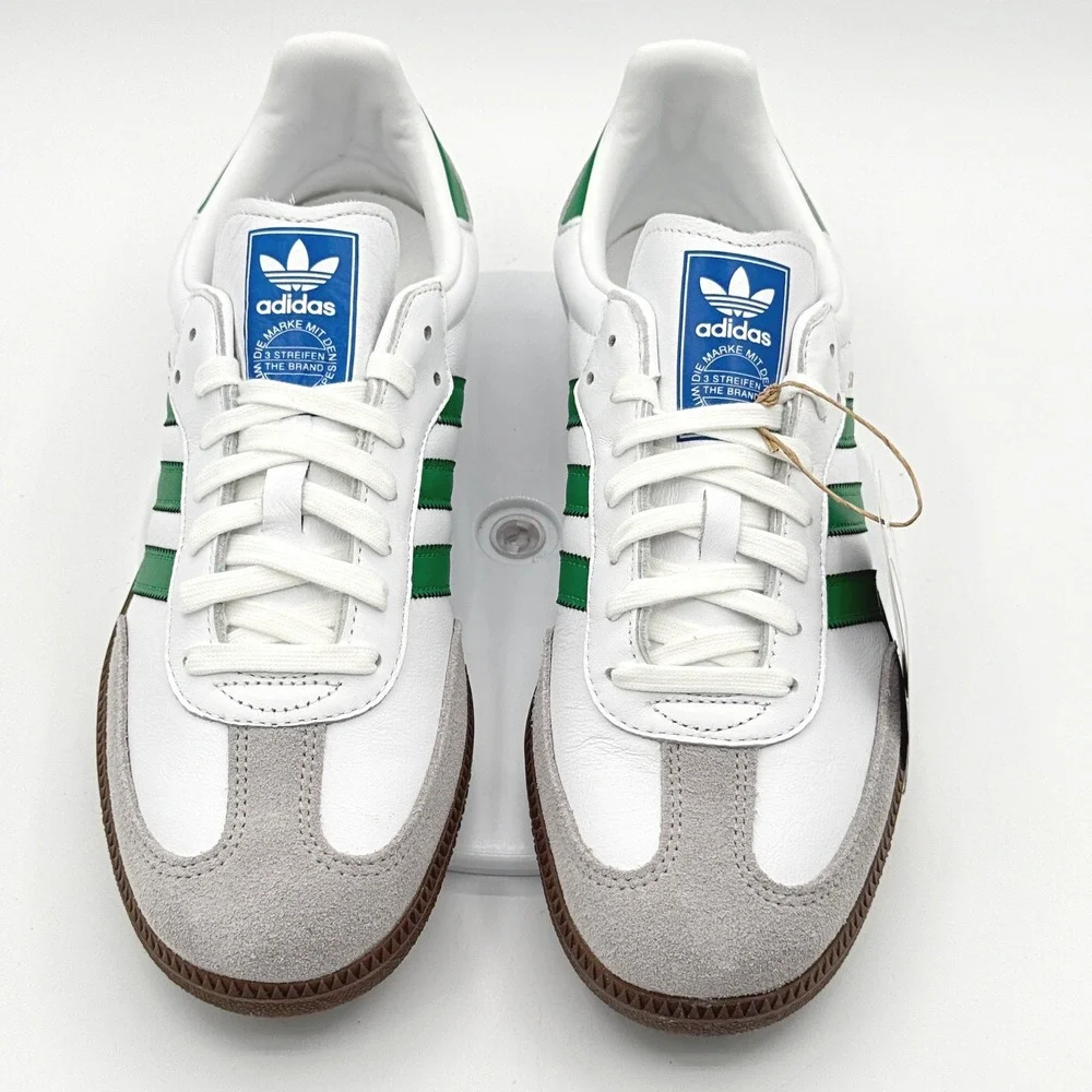Adidas Samba OG Size 12 Mens Cloud White/Green IG1024, NEW